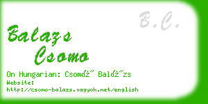 balazs csomo business card